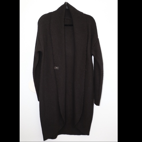 black long thick cardigan